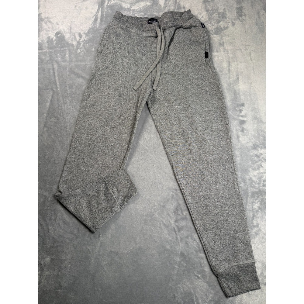 Phat Farm Jogger Pants Mens Large Heather Gray Fleece Lined Drawstring Tapered